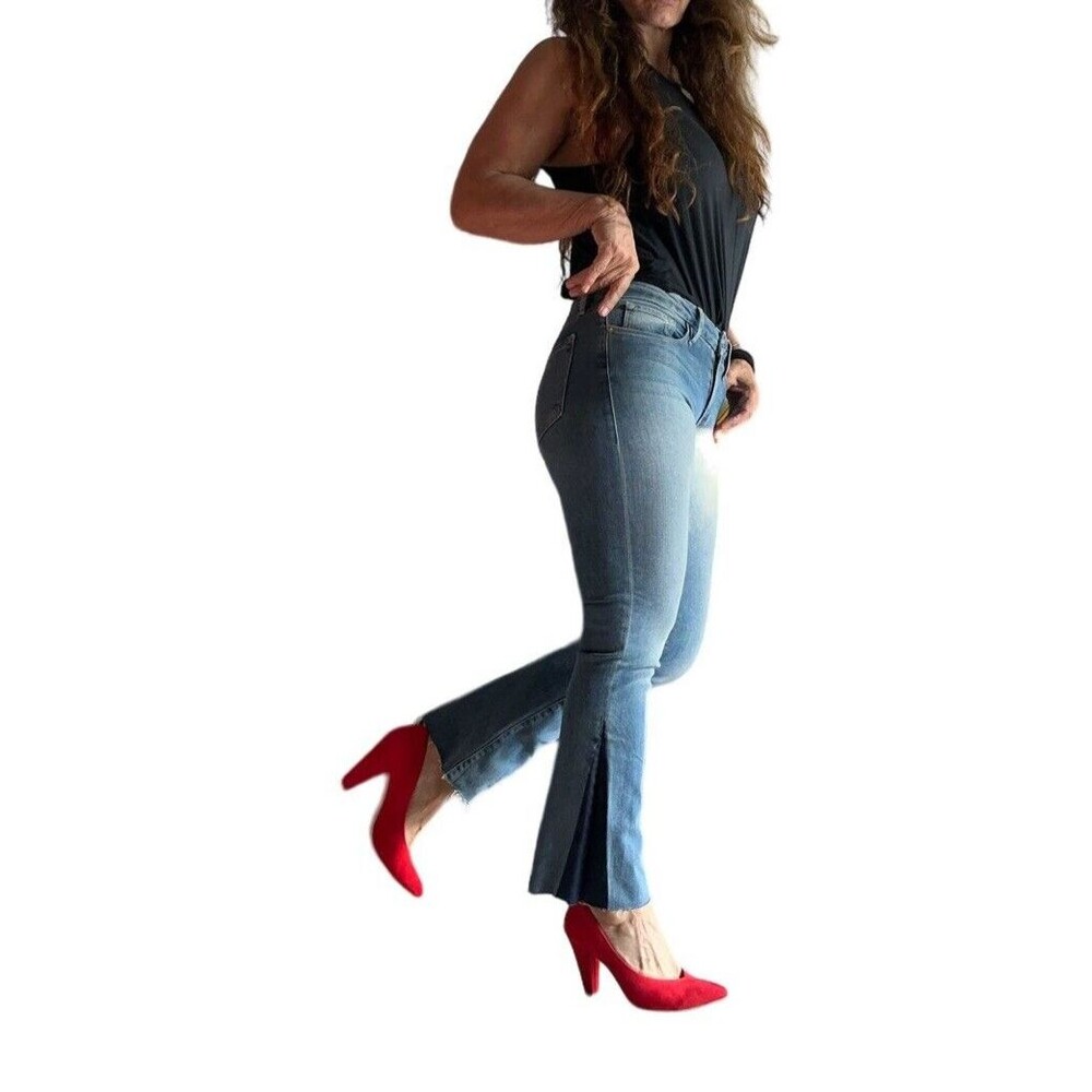 Frame Denim Jeans Womens 25 Le Crop Mini Boot USA Kick Flare‎ raw hem